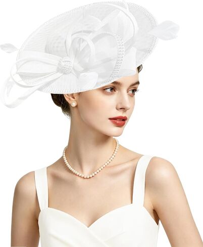 Kidukso Fascinators Hats for Women, Headwear for Derby Hats 20s 50s Feathers Hat for Tea Party Cocktail Church in Saudi Arabia