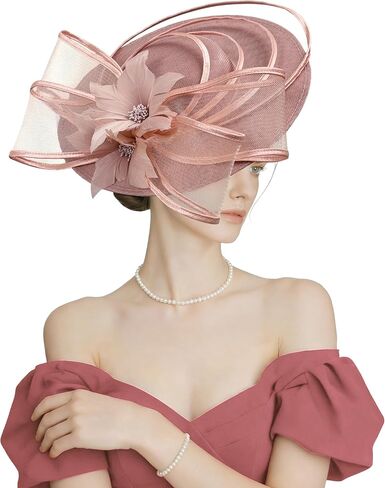 Kidukso Women Fascinators for Tea Party Hat 1920s Flower Headwear for Derby Hats Church Cocktail Wedding in Saudi Arabia
