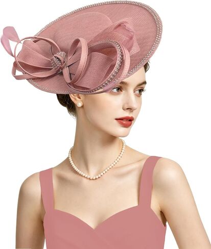 Kidukso Fascinators Hats for Women, Headwear for Derby Hats 20s 50s Feathers Hat for Tea Party Cocktail Church in Saudi Arabia