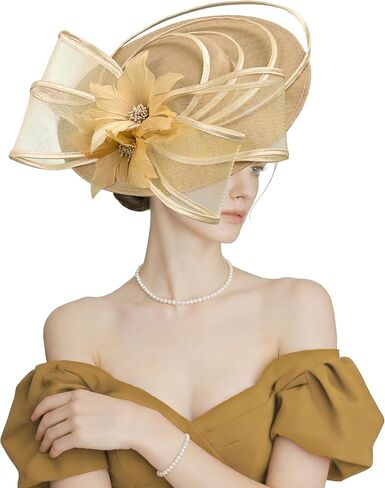 Kidukso Women Fascinators for Tea Party Hat 1920s Flower Headwear for Derby Hats Church Cocktail Wedding in Saudi Arabia