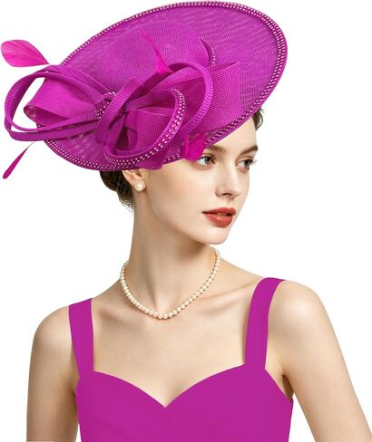 Kidukso Fascinators Hats for Women, Headwear for Derby Hats 20s 50s Feathers Hat for Tea Party Cocktail Church in Saudi Arabia