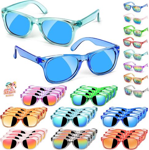 Kids Sunglasses Bulk Party Favors,Boys Girls Sunglasses for Kids Age 3-8,UV400 Protection,for Kid Pool Birthday - 16 Pack in Kuwait