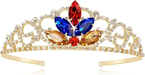 Princess Crown Sparkle Gold Crown Rapunzel Costume Accessories for Women Girls Halloween Dress up Gifts in Saudi Arabia
