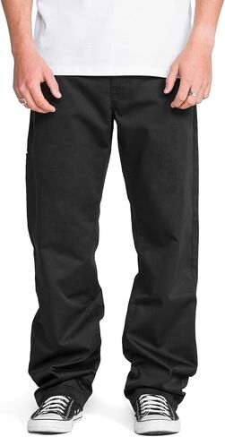 Volcom Men's Frickin Relaxed Chino Pant – Slant Pockets, Dual Back Pockets with Button Closure, 18" Leg Opening in Kuwait
