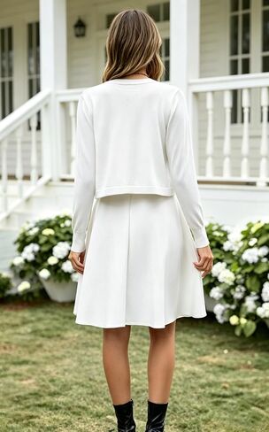 Halife Womens Bolero Shrug Knit Lightweight Open Front Cropped Cardigan Sweaters for Dresses in Kuwait