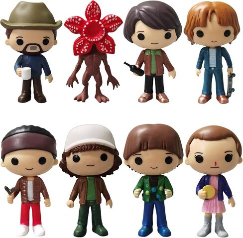 8Pcs Stranger Figure,Character Model Collectable Figure Creative Gift for Fans in Saudi Arabia