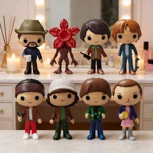 8Pcs Stranger Figure,Character Model Collectable Figure Creative Gift for Fans in Saudi Arabia