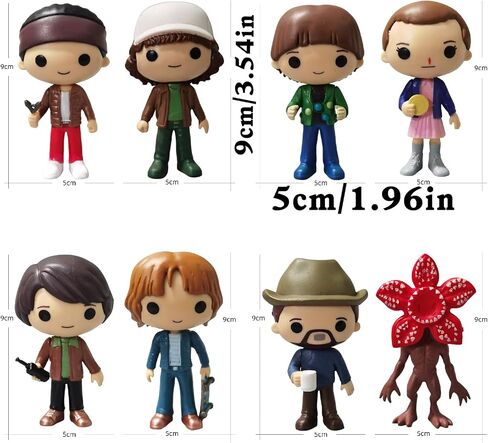 8Pcs Stranger Figure,Character Model Collectable Figure Creative Gift for Fans in Saudi Arabia