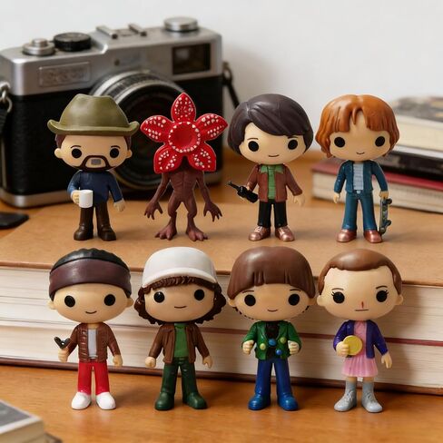 8Pcs Stranger Figure,Character Model Collectable Figure Creative Gift for Fans in Saudi Arabia