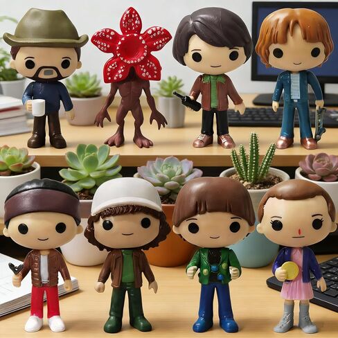 8Pcs Stranger Figure,Character Model Collectable Figure Creative Gift for Fans in Saudi Arabia