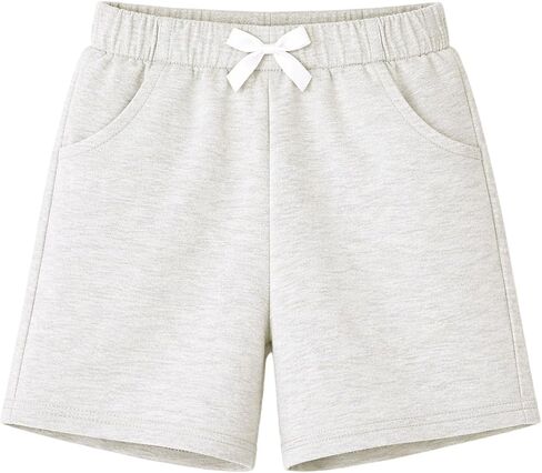 HILEELANG Girls Cotton Shorts 2 Pack, Pull-On Casual Shorts with Pockets for Toddler Little Girls Summer Playwear 2-7Y in Saudi Arabia