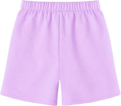 HILEELANG Girls Cotton Shorts 2 Pack, Pull-On Casual Shorts with Pockets for Toddler Little Girls Summer Playwear 2-7Y in Saudi Arabia