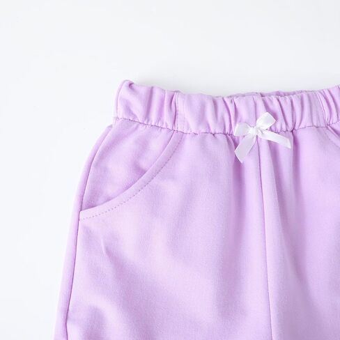 HILEELANG Girls Cotton Shorts 2 Pack, Pull-On Casual Shorts with Pockets for Toddler Little Girls Summer Playwear 2-7Y in Saudi Arabia