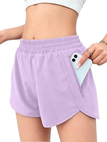 Seiciviy Girls Athletic Shorts 2 in 1 Biker Running Team Dance Cheerleading Teen Casual Workout Activewear Zipper Pockets in Kuwait