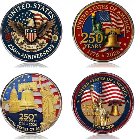 4 Pcs America 250th Anniversary Pins Set, America 250 Lapel Pin, USA 250 Years Birthday Pin Badge Brooch, Patriot Independence Day Gift Jewelry in Saudi Arabia