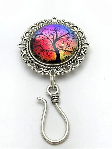 Sunset Tree Portuguese Knitting Pin for Knitters Knitting Gift in Kuwait