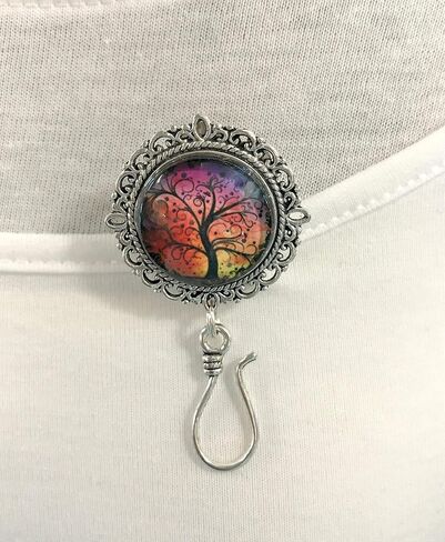 Sunset Tree Portuguese Knitting Pin for Knitters Knitting Gift in Kuwait