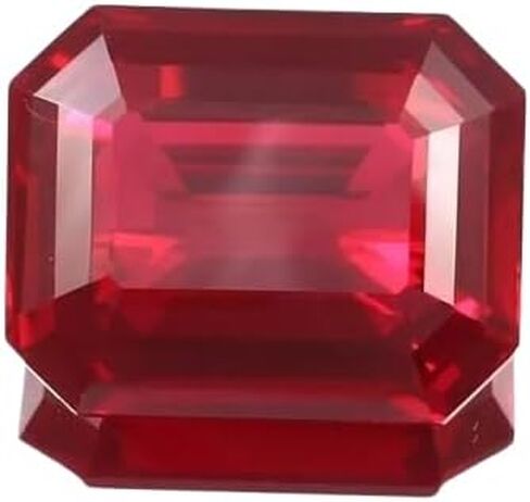 50.30 Ct Burmese Certified Natural Red Ruby Flawless Emerald Cut Loose Gemstone in Kuwait