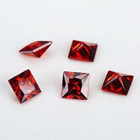 Cubic Zirconia Stones Square Princess Cut CZ Loose Gemstones 2x2-12x12mm Various White Red Green Purple Color Zircon for Jewelry DIY in Saudi Arabia