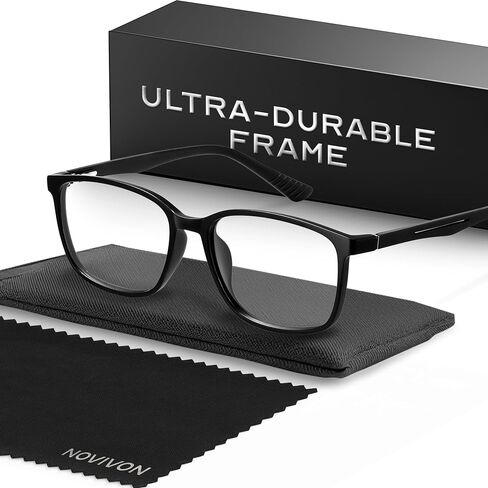 NOVIVON Active‑Fit Reading Glasses for Men - Blue Light & UV Protective Readers with Bonus Case & Cloth in Saudi Arabia