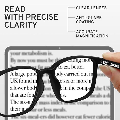 NOVIVON Active‑Fit Reading Glasses for Men - Blue Light & UV Protective Readers with Bonus Case & Cloth in Kuwait