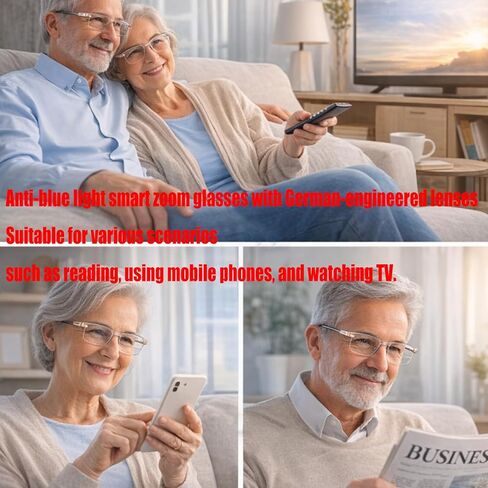 2026 Upgraded Vision Auto Adjusting Eye Glasses For Women/Men For Near And Far,Smart Hd Intelligent Dual Focus Glasses in Kuwait