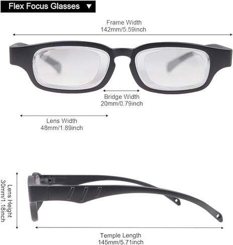 Flex Focal Adjustable Focus Reading Glasses 0D to 350D Diopters Readers Glasses Anti Blue Light Multi Point Permeabl in Kuwait