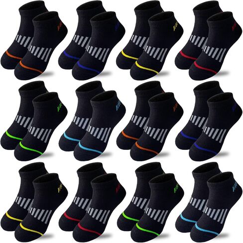 Boys Socks 12 Pairs Kids Low Cut Cotton Socks Sports Ankle Athletic Sock in Kuwait