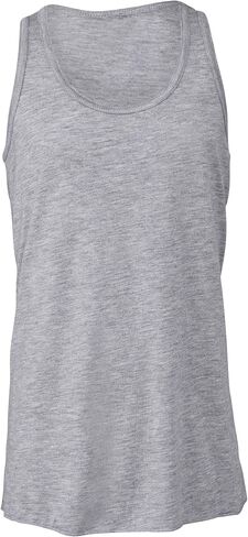 Bella + Canvas Youths Girls Flowy Racer Back Tank Top (L) (Athletic Heather) in Kuwait