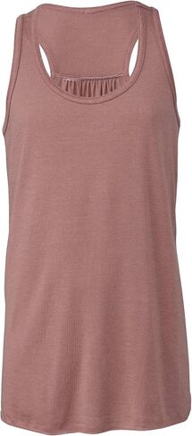 Bella + Canvas Youths Girls Flowy Racer Back Tank Top (L) (Athletic Heather) in Kuwait