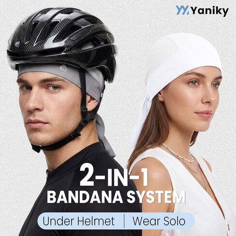 YANIKY Bandana Skull Cap with Neck Flap,Value Set Helmet Liner for Motorcycle Cycling Construction, Cooling Breathable Do Rag in Saudi Arabia