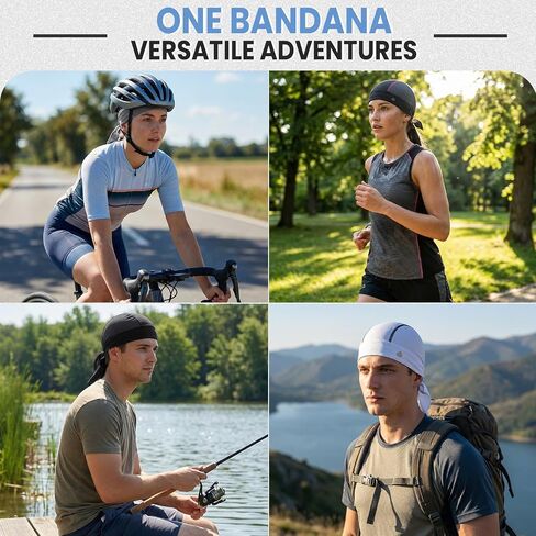 YANIKY Bandana Skull Cap with Neck Flap,Value Set Helmet Liner for Motorcycle Cycling Construction, Cooling Breathable Do Rag in Saudi Arabia