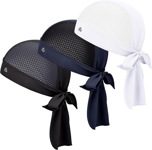 YANIKY Bandana Skull Cap with Neck Flap,Value Set Helmet Liner for Motorcycle Cycling Construction, Cooling Breathable Do Rag in Saudi Arabia