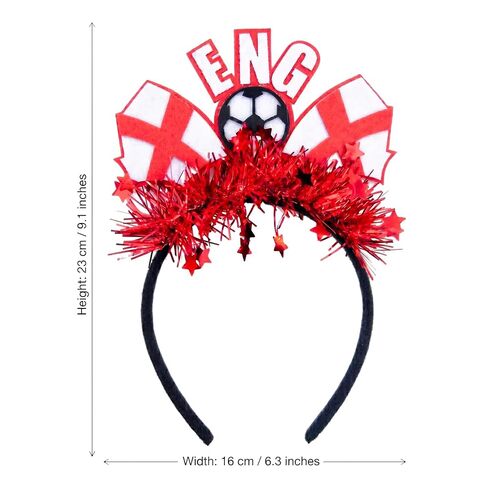 England Soccer Fan Headbands for Women Red and White Flag Tinsel Hairband ENG Football Team Spirit Accessories for Adults National Team Pride Gear Stadium Viewing Party 1Pcs in Saudi Arabia