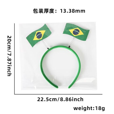 2 pcs Women's Headbands -，Brazil Flag Headbands Football Fan Soccer Sports Events Hairbands,for International Sports Tournaments,Football Party Supplies， Game Day, Sporting Events (Brazil) in Saudi Arabia