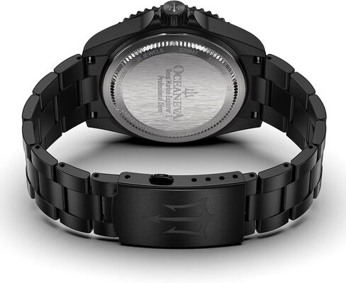 ساعة Oceaneva™ للرجال Deep Marine Explorer II 1250M Pro Diver بمينا أسود وأسود IP - صناعة سويسرية Sellita SW200-1 حركة أوتوماتيكية وسوار من الفولاذ المقاوم للصدأ in Kuwait