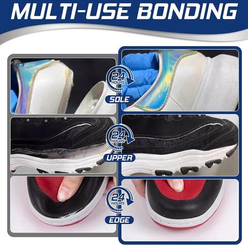 Shoe Sole Glue Repair, Waterproof Shoe Glue, Professional Shoe Sole Gule Fixes Cracks and Debond, Clear-Drying Leather Repair Glue Kit for Shoe Sole, Boots, Leather, Sneakers, Rubber, Canvas in Saudi Arabia