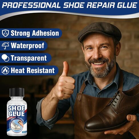 Shoe Sole Glue Repair, Waterproof Shoe Glue, Professional Shoe Sole Gule Fixes Cracks and Debond, Clear-Drying Leather Repair Glue Kit for Shoe Sole, Boots, Leather, Sneakers, Rubber, Canvas in Saudi Arabia