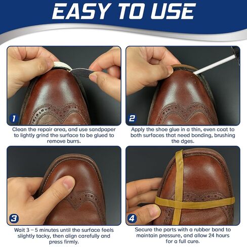 Shoe Sole Glue Repair, Waterproof Shoe Glue, Professional Shoe Sole Gule Fixes Cracks and Debond, Clear-Drying Leather Repair Glue Kit for Shoe Sole, Boots, Leather, Sneakers, Rubber, Canvas in Saudi Arabia