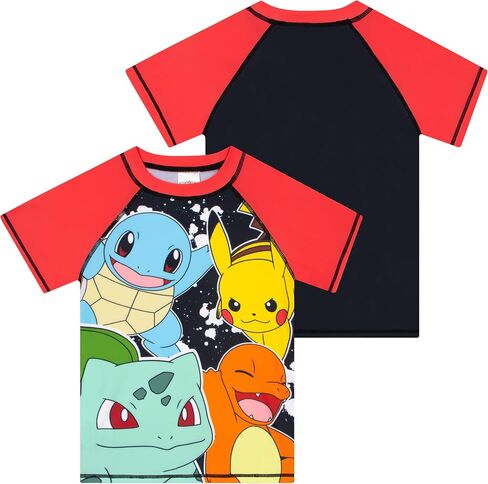 Pokemon Boys Bathing Suit, Bulbasaur, Squirtle, Charmander and Pikachu Kids Swimsuits, 2 Piece Boys Swim Set in Kuwait
