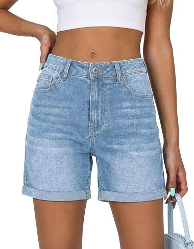 StunShow Women Shorts Casual Stretchy High Waisted Jean Short Cut Off Denim Shorts Trendy in Saudi Arabia