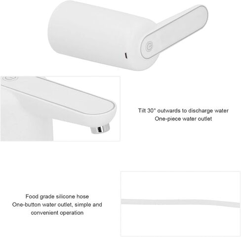 Electric Water Pump Automatic USB Charging Drinking Fountain White Applicable for Office Home in Saudi Arabia