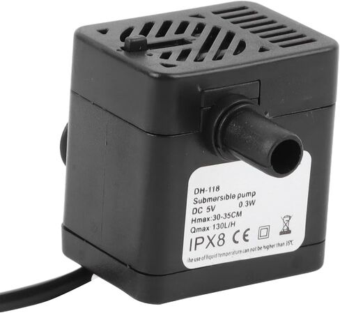 RiToEasysports Pet Fountain Replacement Pump, Submersible Water Pump for Cats and Dogs, 130LH Quiet Operation for Pet Fountains in Saudi Arabia