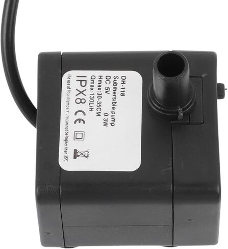 RiToEasysports Pet Fountain Replacement Pump, Submersible Water Pump for Cats and Dogs, 130LH Quiet Operation for Pet Fountains in Saudi Arabia