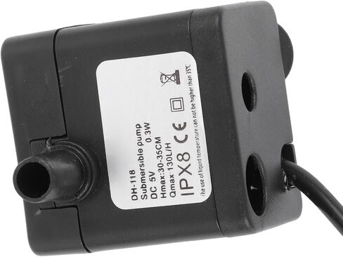 RiToEasysports Pet Fountain Replacement Pump, Submersible Water Pump for Cats and Dogs, 130LH Quiet Operation for Pet Fountains in Saudi Arabia