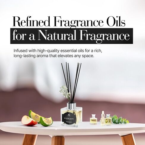 Reed Diffuser Set 100ml - Inspired by Luxury Hotel Diffuser Oil - Bathroom Decor Long Lasting Scent - Home Decor for Shelf, Bedroom, Living Room, and Workspace - Ritze Karlten Inspired Scent by Perfa in Saudi Arabia