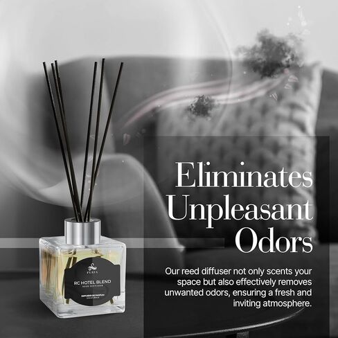 Reed Diffuser Set 100ml - Inspired by Luxury Hotel Diffuser Oil - Bathroom Decor Long Lasting Scent - Home Decor for Shelf, Bedroom, Living Room, and Workspace - Ritze Karlten Inspired Scent by Perfa in Saudi Arabia