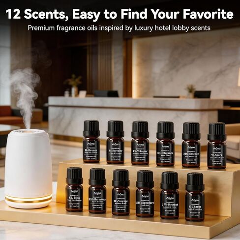 Hotel-Inspired Fragrance Oil Set- 12 x 5 mL Easy to Explore, Easy to Find Your Favorites, Essential Oils for Home for Diffuser My Way Diffuser Oil in Saudi Arabia