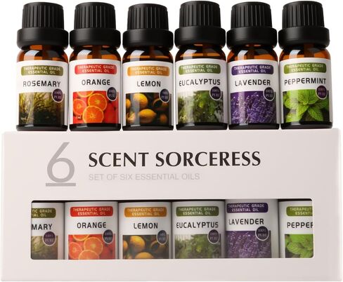 Essential Oils Sets - 6 Premium Fragrance Oils for Diffusers | Candles & Aromatherapy, Calm Mind, Sweet Dreams, Happy, Relax, Air Freshening, for Humidifiers, Massage, 6x10ML in Saudi Arabia