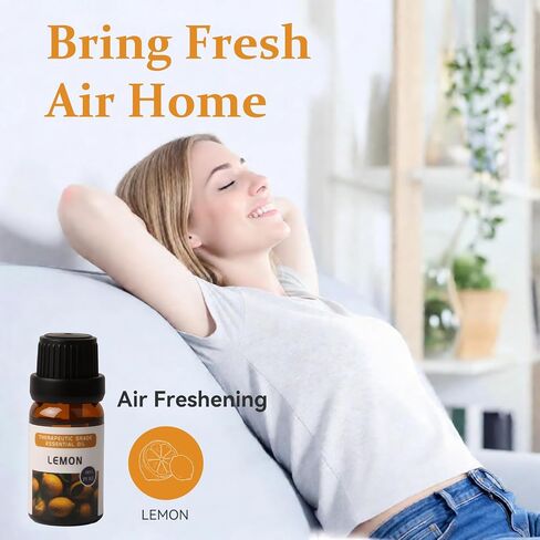 Essential Oils Sets - 6 Premium Fragrance Oils for Diffusers | Candles & Aromatherapy, Calm Mind, Sweet Dreams, Happy, Relax, Air Freshening, for Humidifiers, Massage, 6x10ML in Saudi Arabia